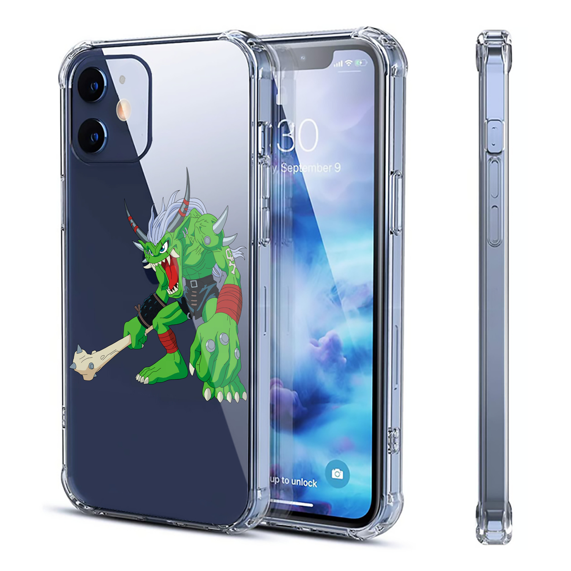 （画像用） Digimon デジタルモンスター/デジモン 【iPhone 12シリーズ対応】透明スマホケース（クリアソフトケース）